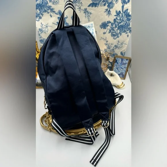 🆕 SEE BY CHLOE 🧿 NWT Blue Satin Palm Trees Decal Backpack - Picture 5 of 16